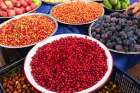 Colorful bowls of fruit. Turkey, Nazilli. Art Print